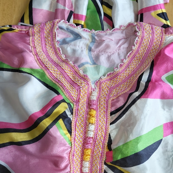 Vintage Glamourous Handmade Bohemian Maxi Dress Kaftan - Picture 5 of 8